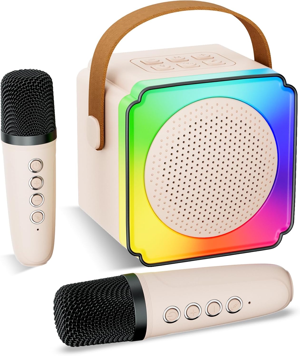 Detalle de Lavliy Mini Karaoke Machine 2‑mic for Kids 🎤