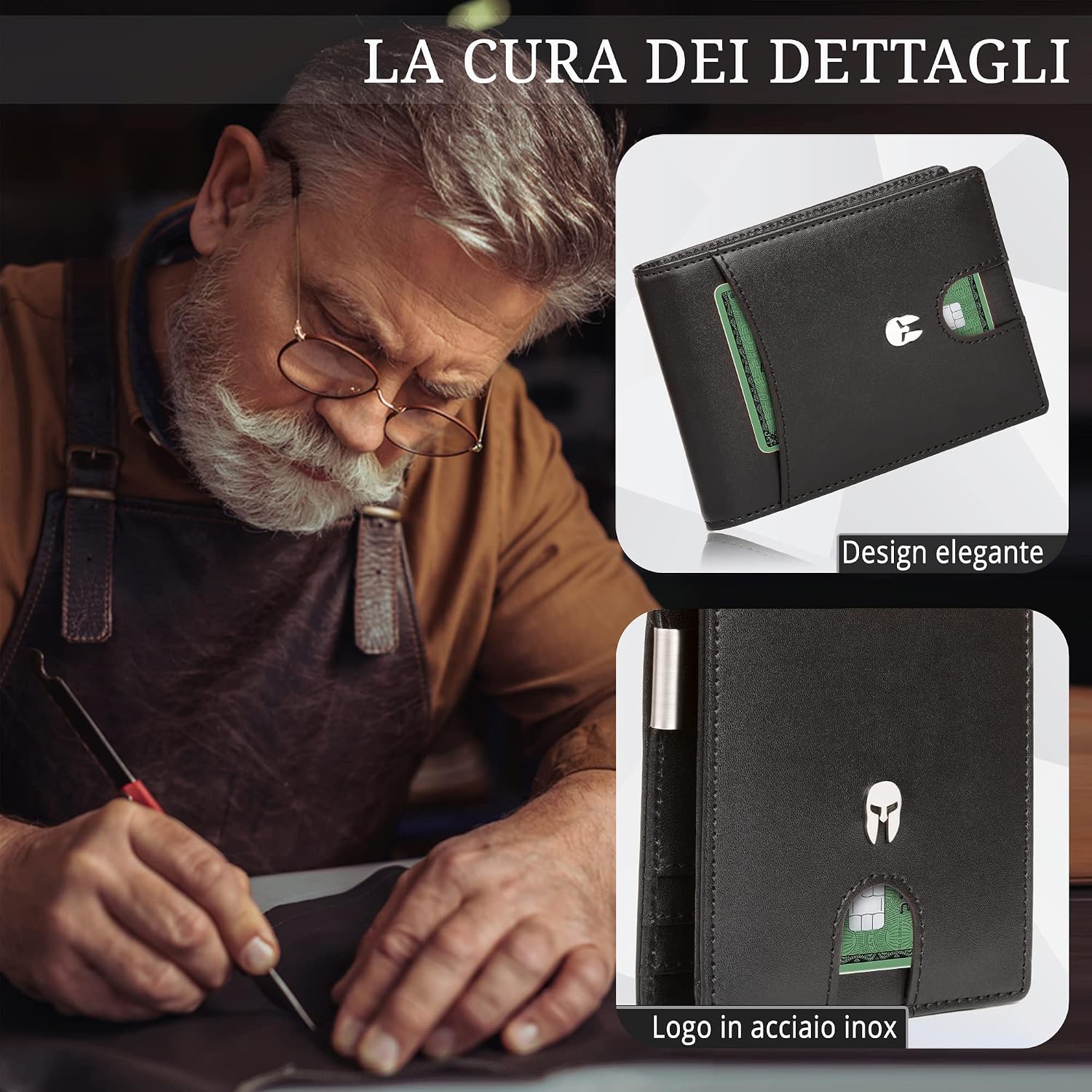 Thumbnail 6 de SPARTANO ADE Portafoglio Slim RFID 11,5x8 cm
