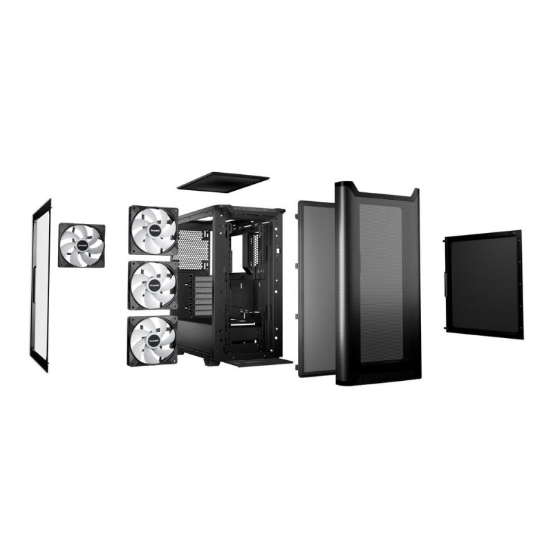Detalle 2 de Be quiet! Pure Base 501 LX Black: caja ATX RGB con vidrio templado