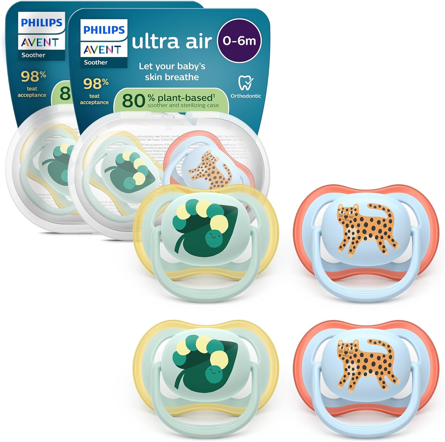 Detalle de Philips Avent Ultra Start ciuccio ortodontico 0–6 mesi 👶