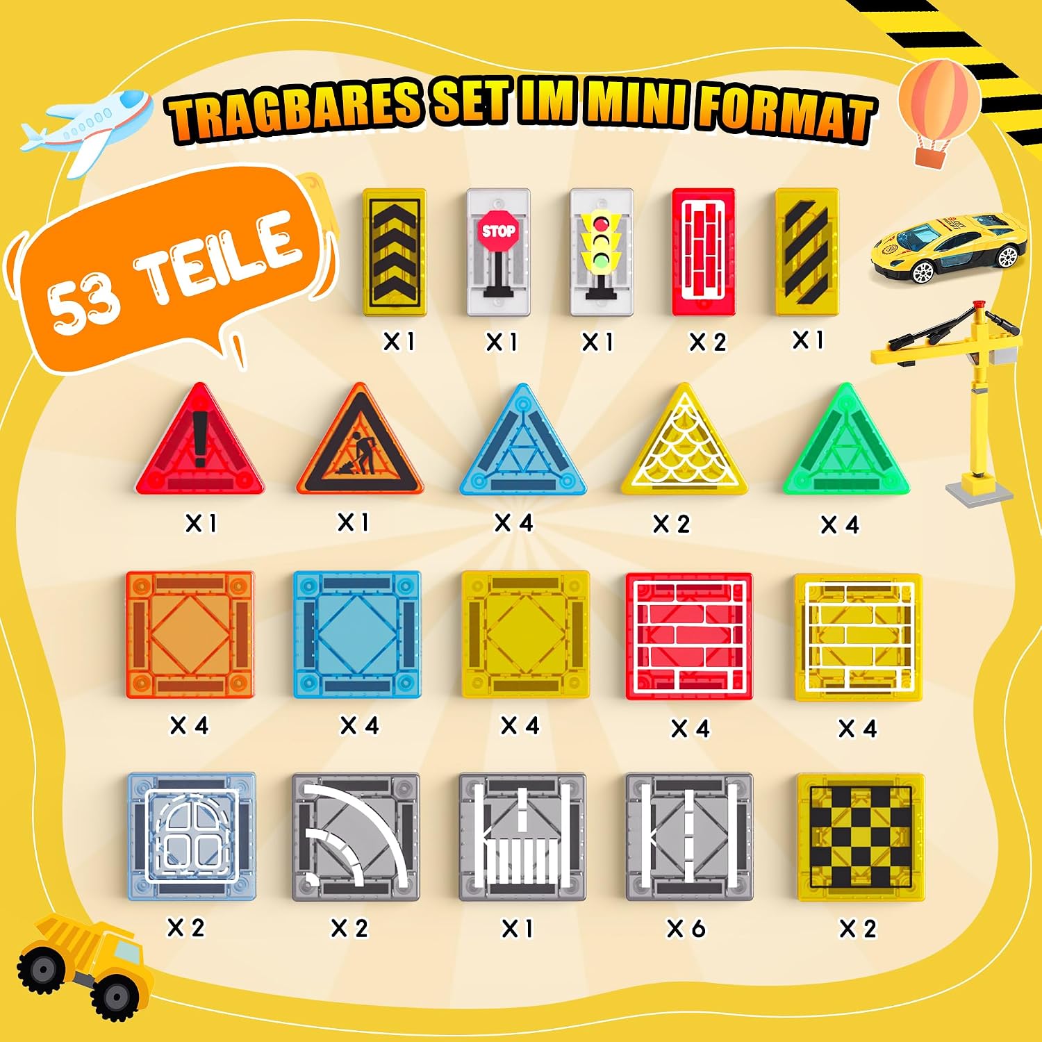 Thumbnail 5 de iKidiki Mini Magnetische Bausteine Reiseset – kompakt für Kinder von 3–8 Jahren