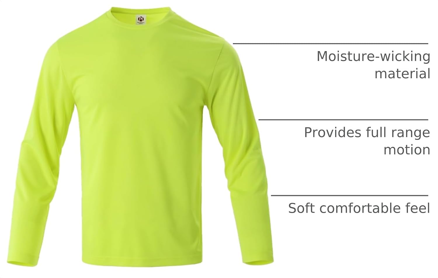 Detalle 2 de Facitisu Men Long Sleeve Pack: Quick Dry Athletic Tee for Running and Training