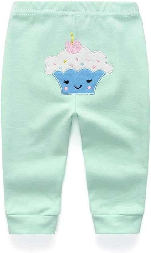 Detalle de Chamie Baby Unisex Leggings Trousers 3-Pack — Cartoon Cotton Pants for Newborns 0-12 Months