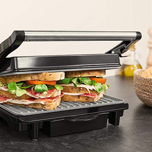 Detalle de Cecotec Rock'nGrill 1500 Rapid, parrilla eléctrica de 1500 W con RockStone