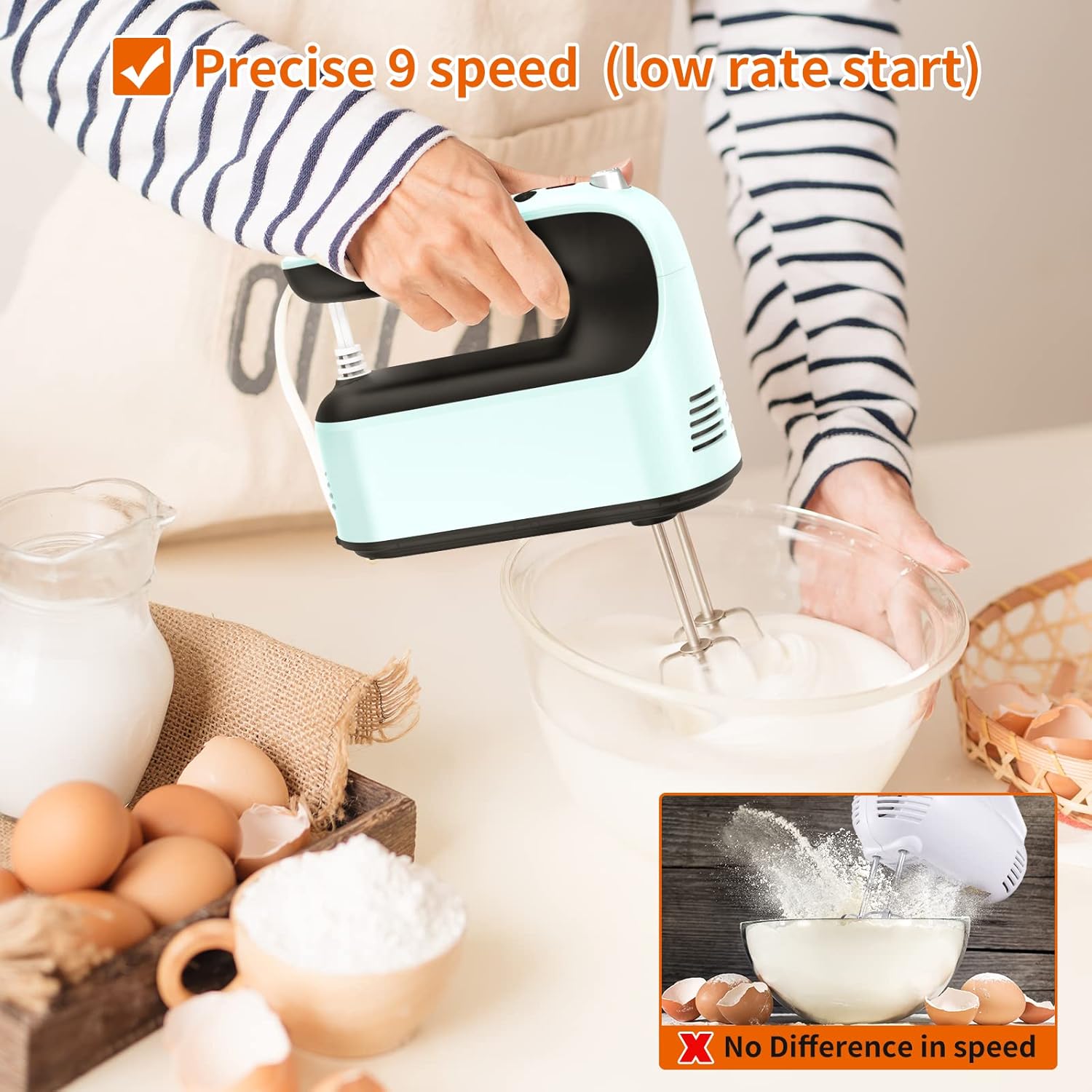 Thumbnail 4 de Yomelo 9-Speed Hand Mixer 400W 🍰