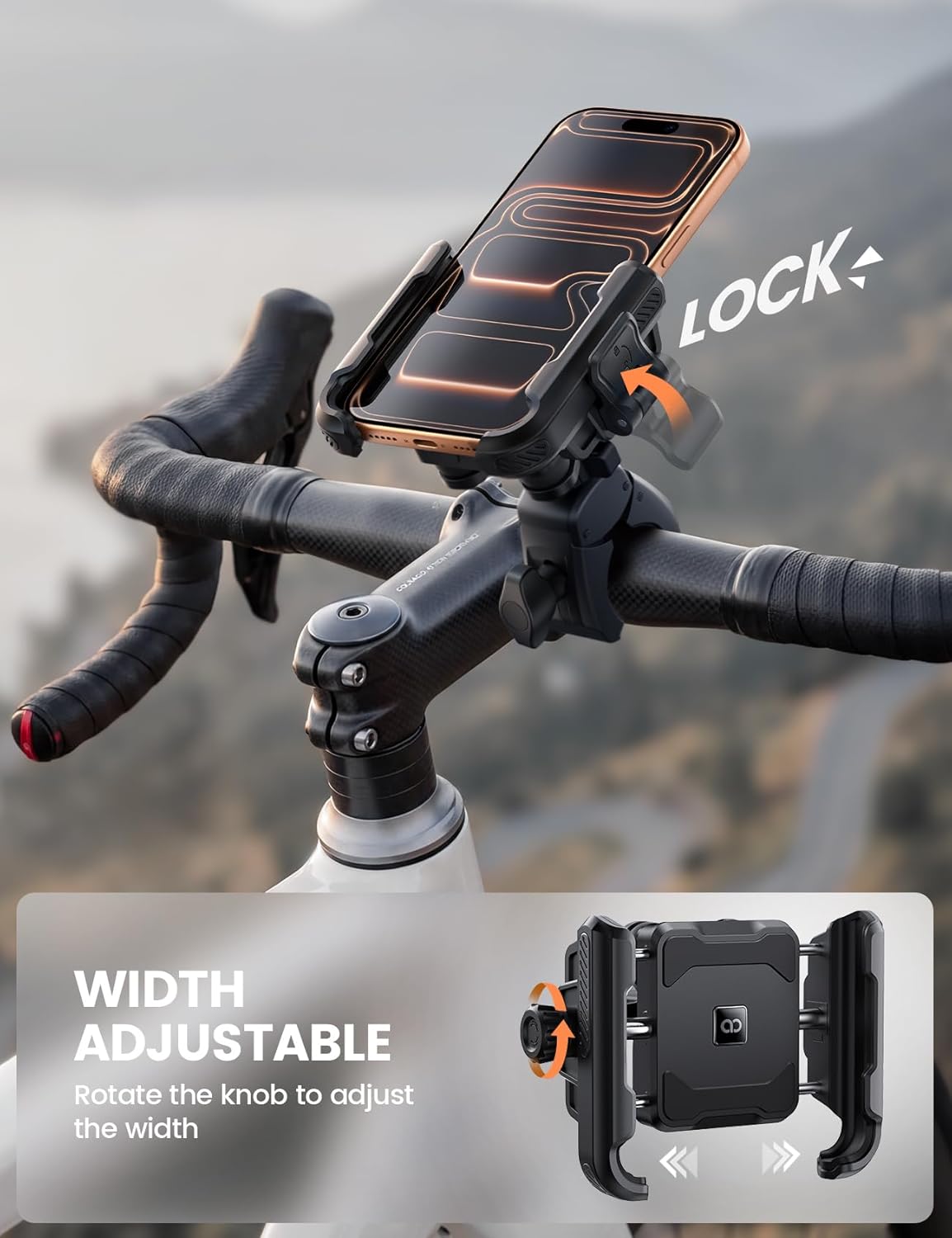 Detalle de Lamicall Motorcycle Bike Phone Mount - Upgrade Vibration Dampener for Camera-Friendly Ride