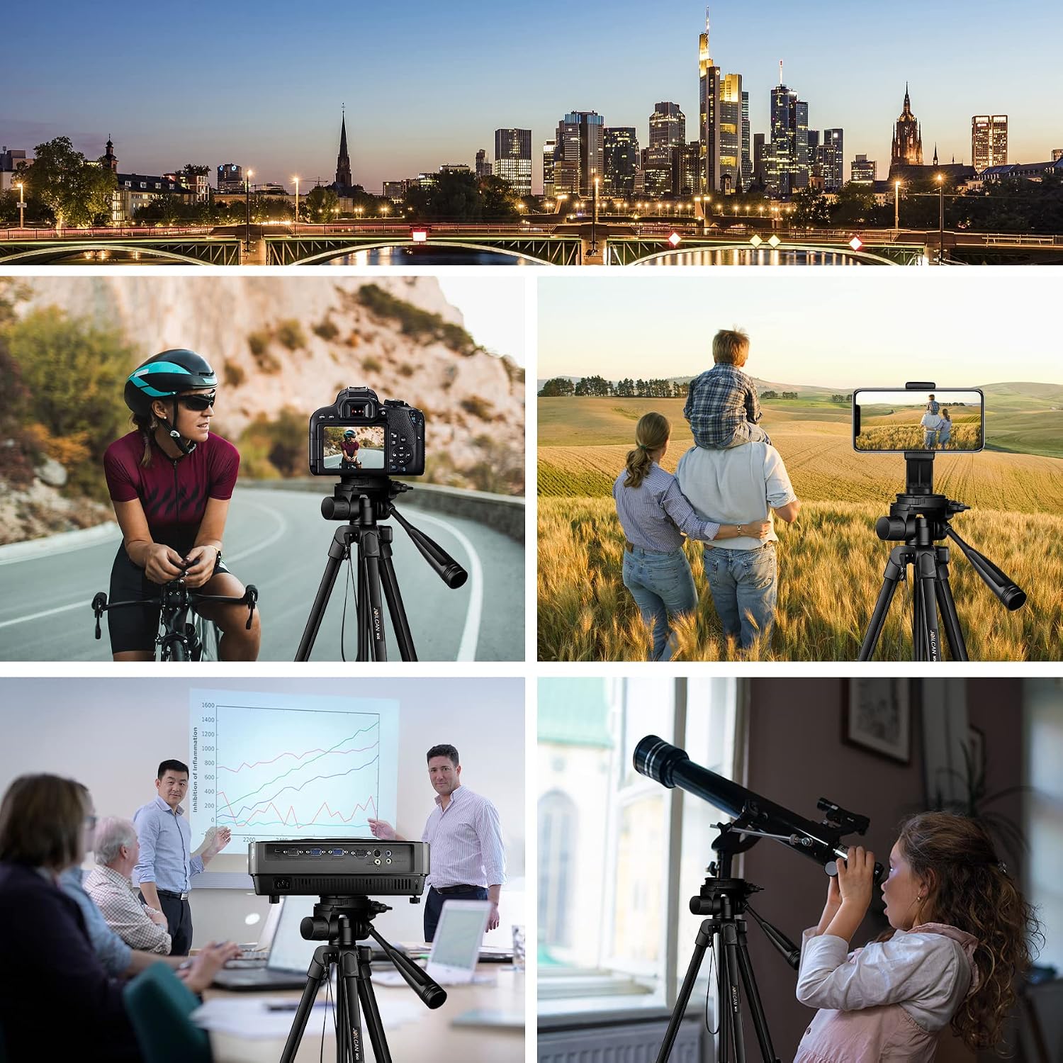 Thumbnail 6 de JOILCAN 67" Camera Tripod Stand for DSLR