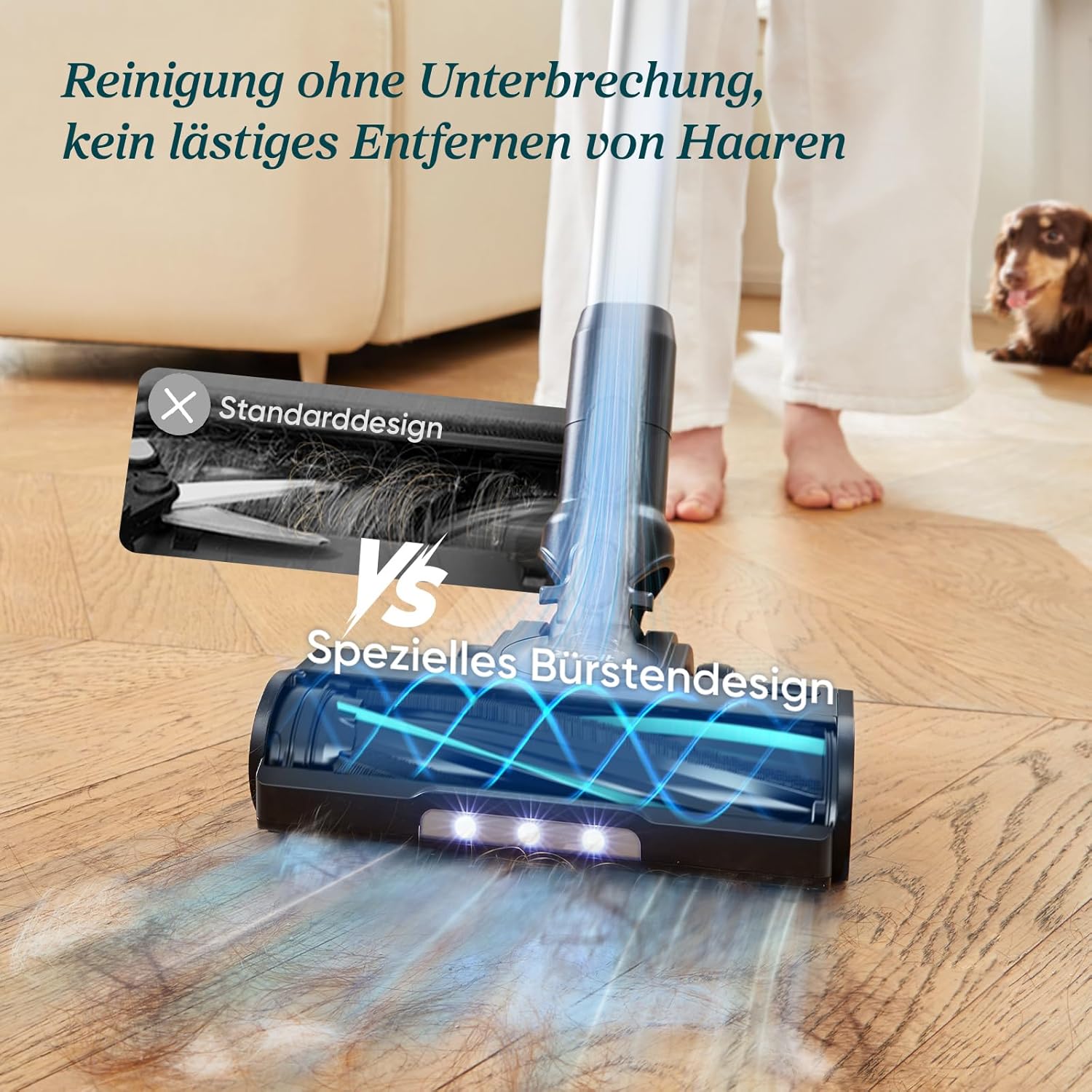 Detalle 2 de Levoit LVAC-200 MAX Akku-Staubsauger mit HEPA‑Filter für 100 m² 🧹
