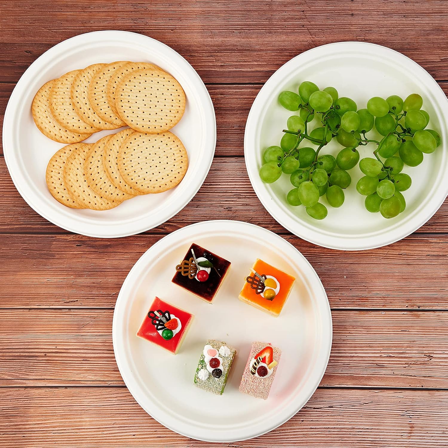 Thumbnail 3 de Vplus 150 Pack 10.25" Compostable Paper Plates 📦