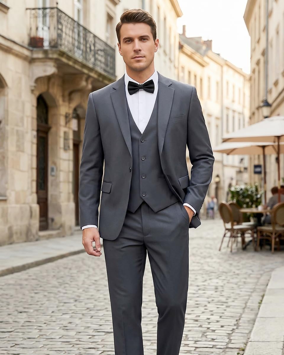Detalle 2 de 3-Piece Slim Fit Suit with Bow Tie 1 Set