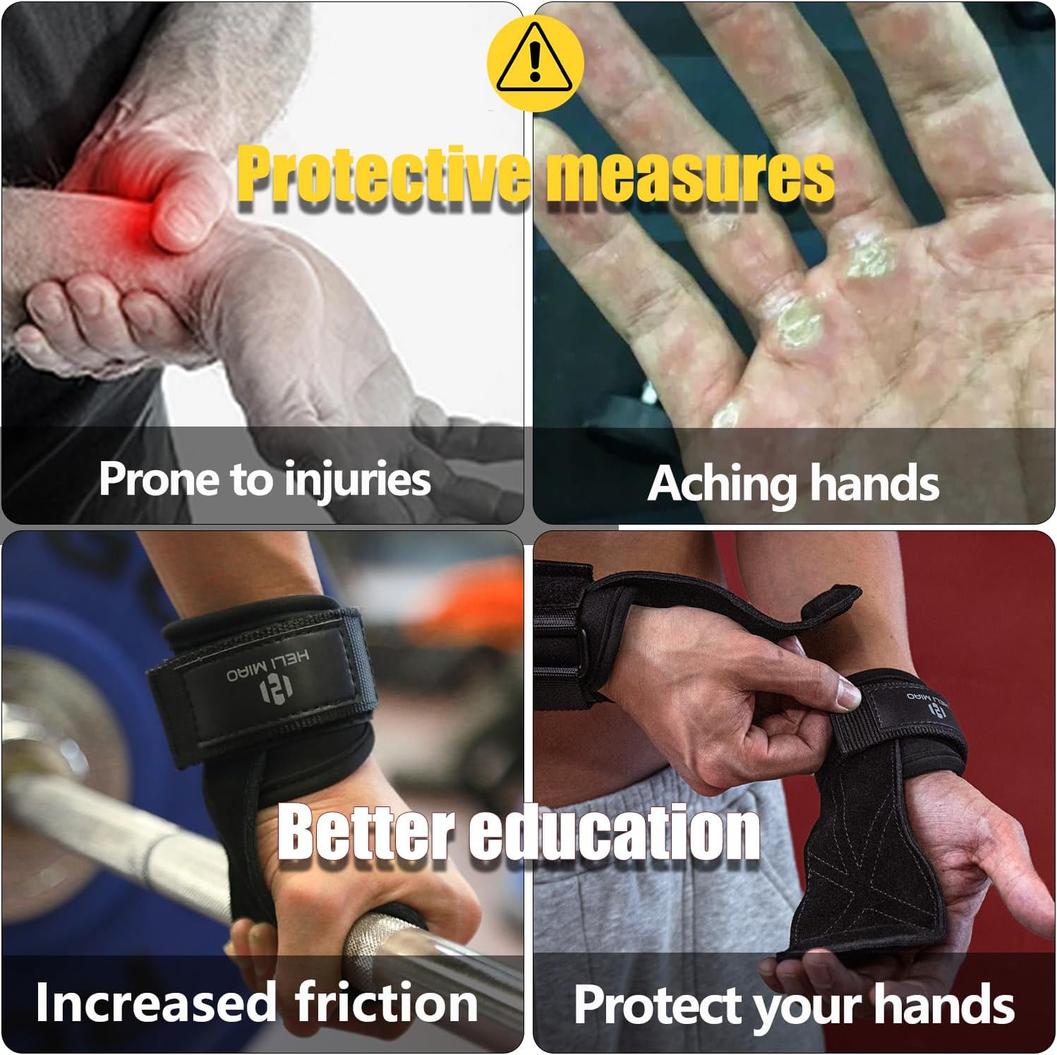 Thumbnail 1 de Power Lifting Straps leather lifting wrist straps for powerlifting, bodybuilding and CrossFit