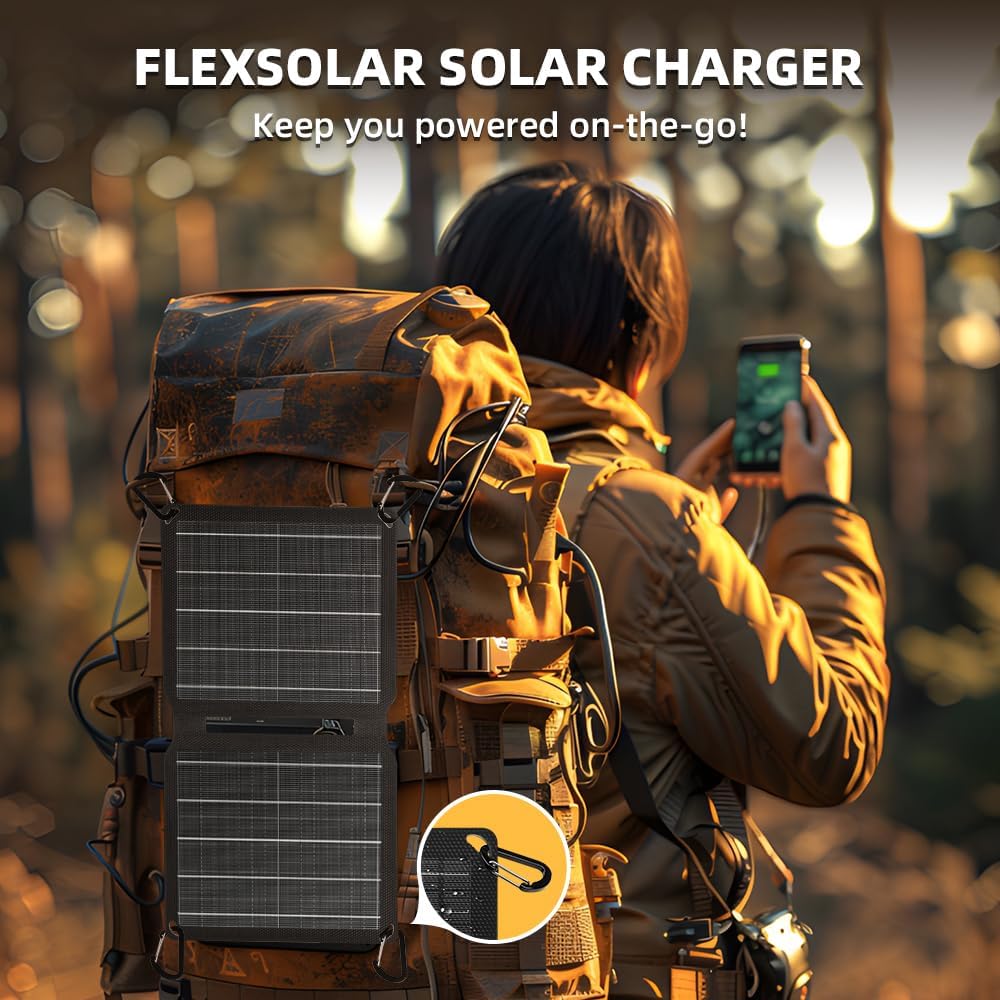 Thumbnail 5 de FlexSolar 10W Portable Solar Charger 5V USB ☀