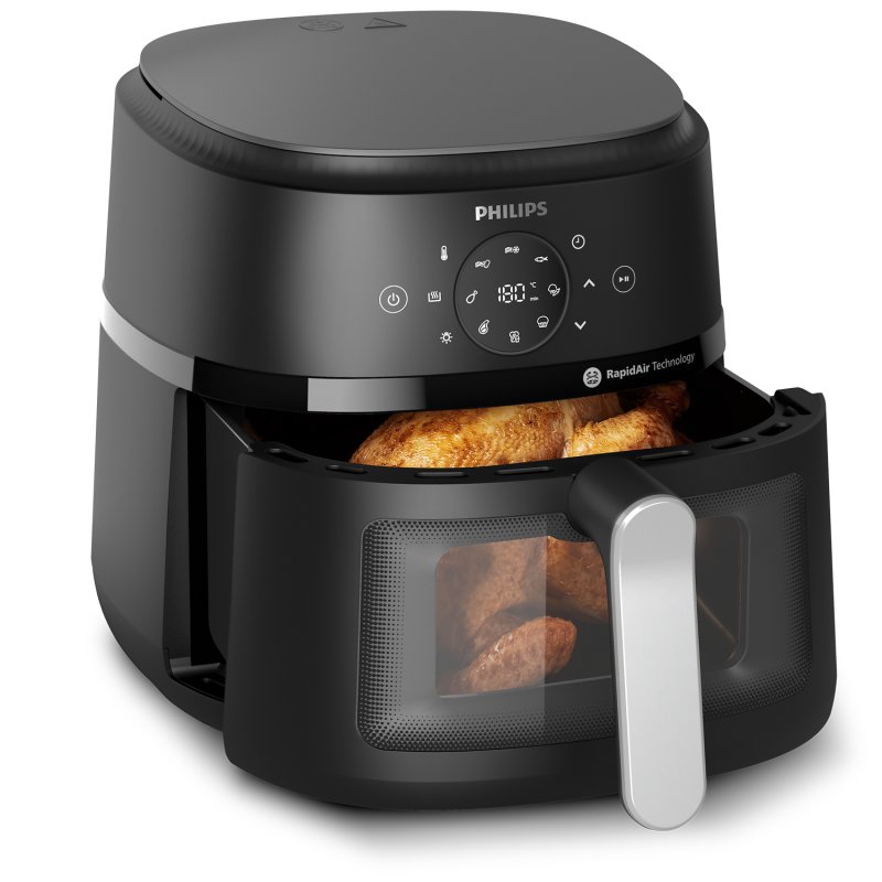Detalle 2 de Philips Airfryer Serie 2000 NA231/00 – Freidora de Aire 13 en 1, 6.2 L, 1700 W, negra