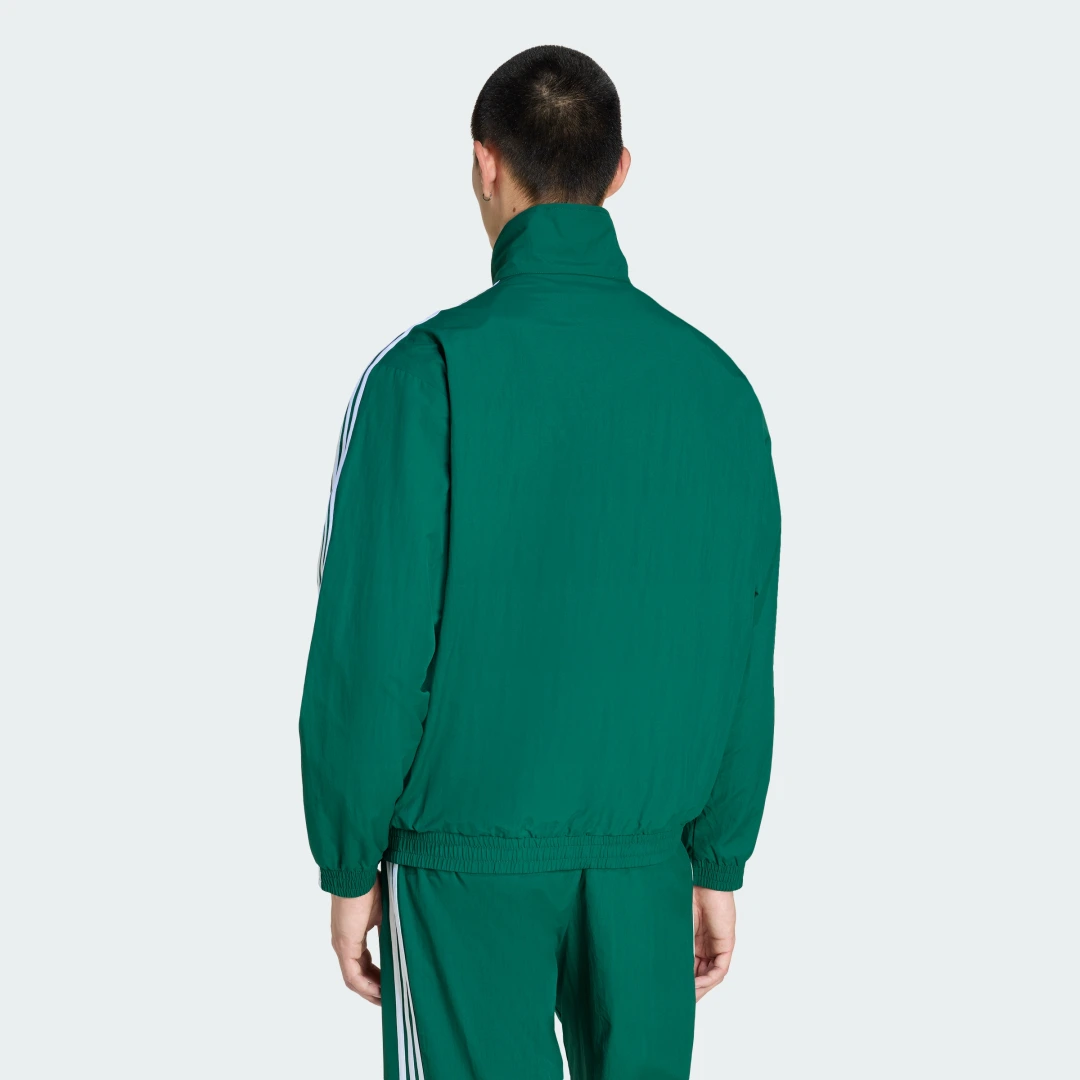 Detalle de Chaqueta deportiva técnica Firebird de Adidas — verde, para entrenamiento y desgaste diario