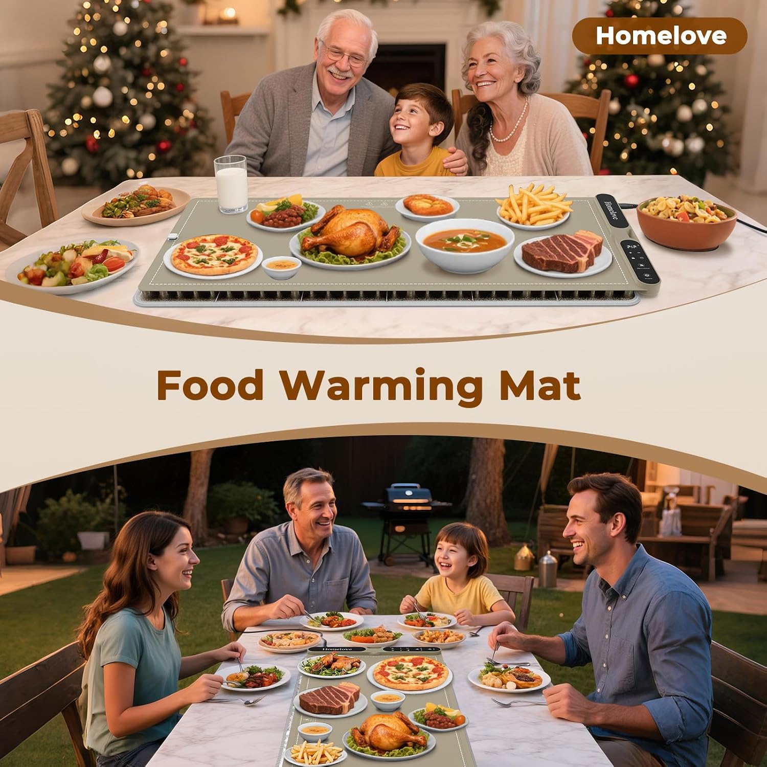 Thumbnail 6 de Homelove D-2797 Food Warming Mat, 7 Heat Settings, 8-Hour Timer