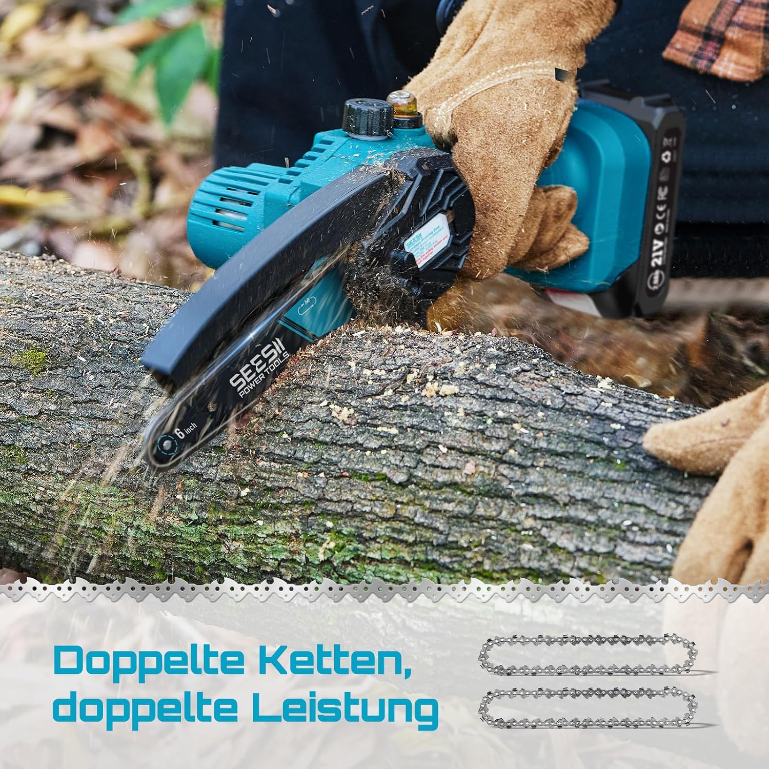 Thumbnail 5 de Seesii Mini-Kettensäge 6 Zoll