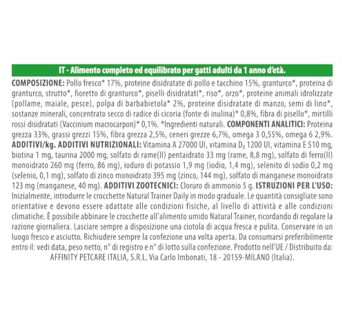 Detalle 2 de Trainer Natural Cat Adult con Pollo 10 Kg – alimento completo per gatti adulti