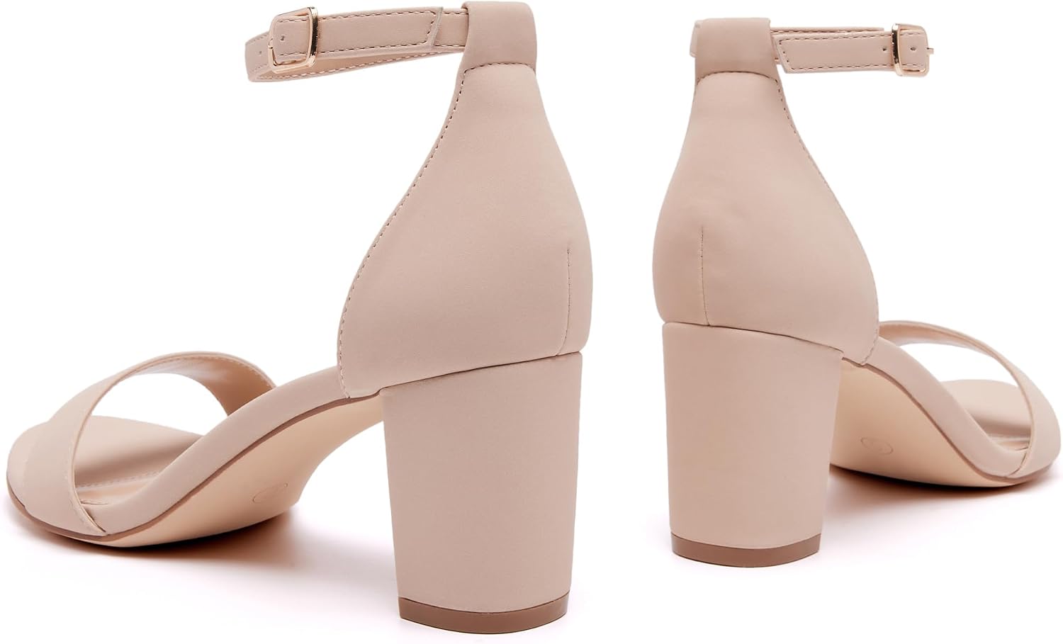 Detalle 1 de FW FRAN WILLOR Open-Toe Block-Heel Sandals with Adjustable Ankle Strap