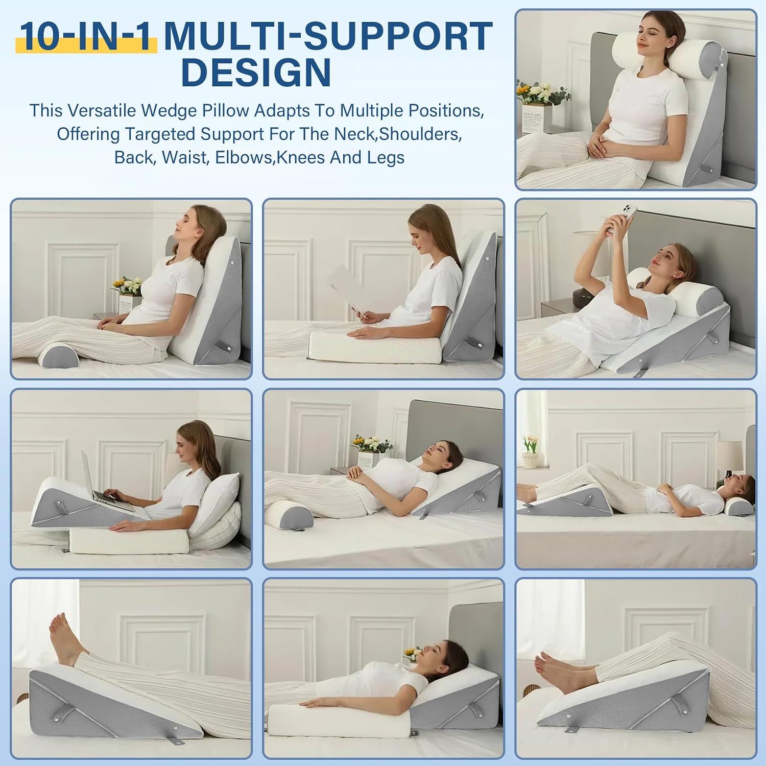 Thumbnail 5 de EzKamfort Bed Wedge Pillow for Sleep Health ⌁