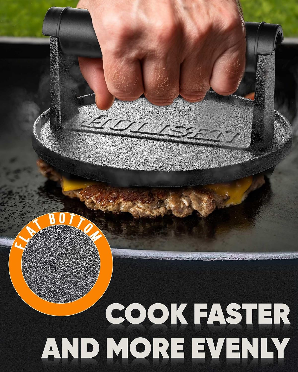 Thumbnail 4 de HULISEN Cast Iron Burger Press