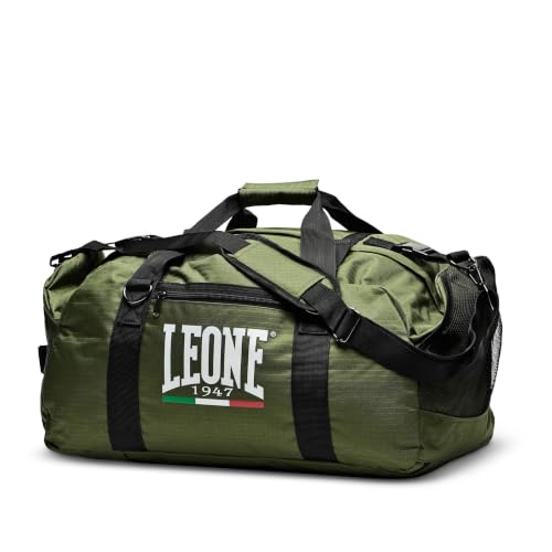 Detalle de LEONE 1947 Borsone Sportivo AC908 – Verde, 70 L, spalline rimovibili
