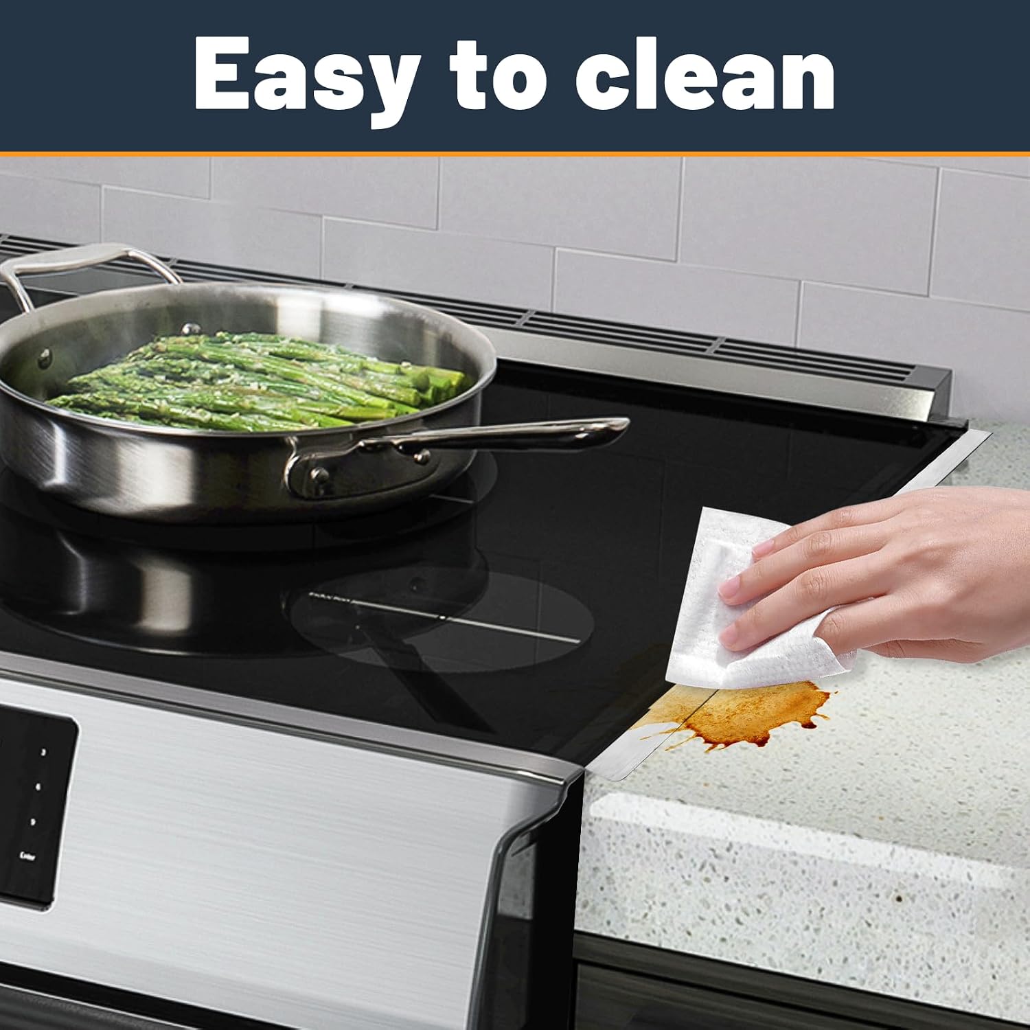 Thumbnail 5 de SZJHXIN Adjustable Stove Gap Filler, 13.8–27.5-Inch, 2-Pack, Silver