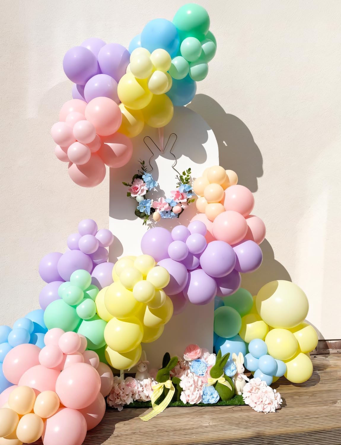 Thumbnail 1 de Pastel Rainbow Balloons Arch Garland Kit | Macaron Assorted Color Balloon Arch (18/12/5 in) for Spring Parties