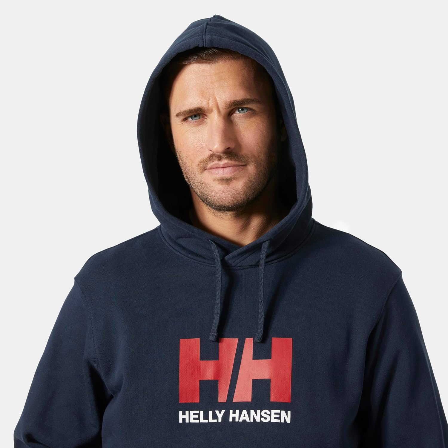 Detalle de Helly Hansen HH Logo Hoodie Uomo: Felpa con Cappuccio in Spugna Francese