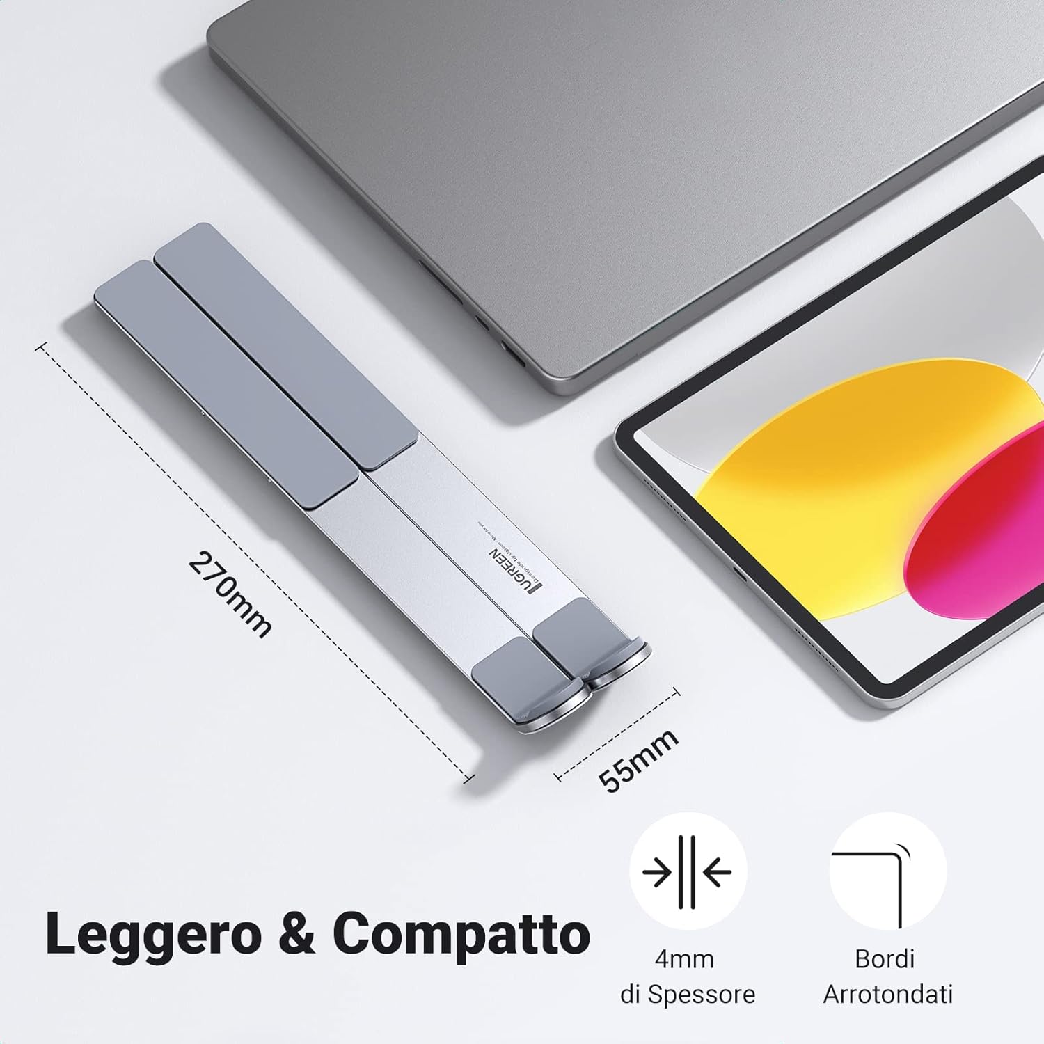 Thumbnail 2 de UGREEN Supporto per Laptop in Alluminio regolabile (5 altezze) fino a 17,3”, con pieghevole compatto