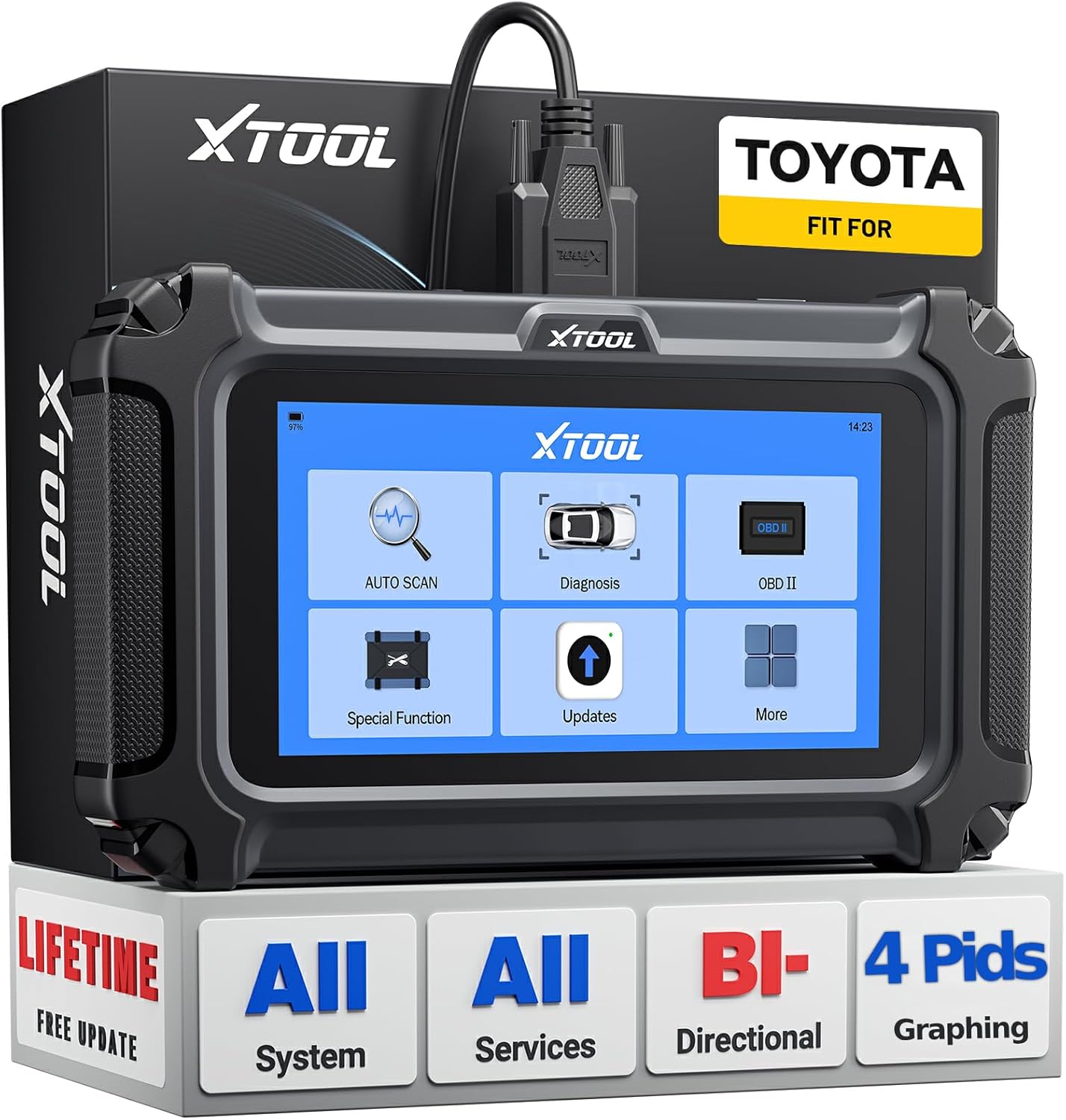 Detalle de XTOOL IP500 OBD2 Scanner for Toyota: Full Systems Bidirectional Diagnostic Tool