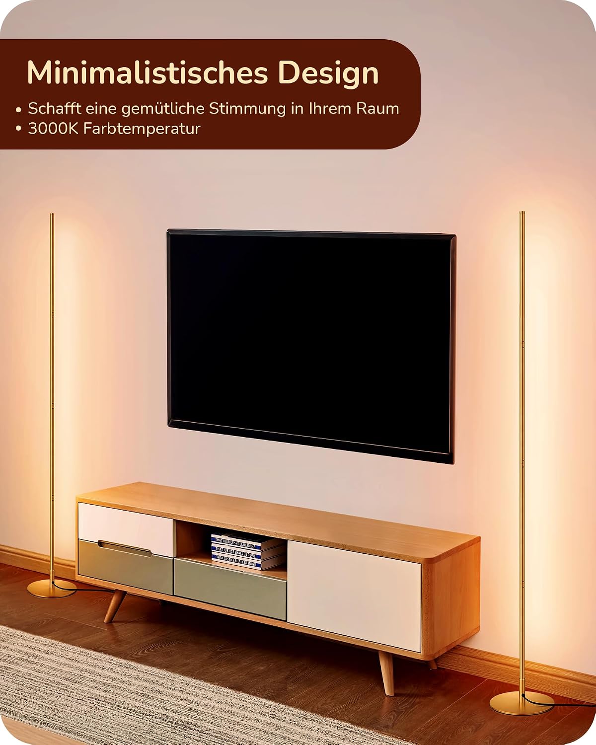 Thumbnail 3 de EDISHINE Stehlampe 146 cm dimmbar