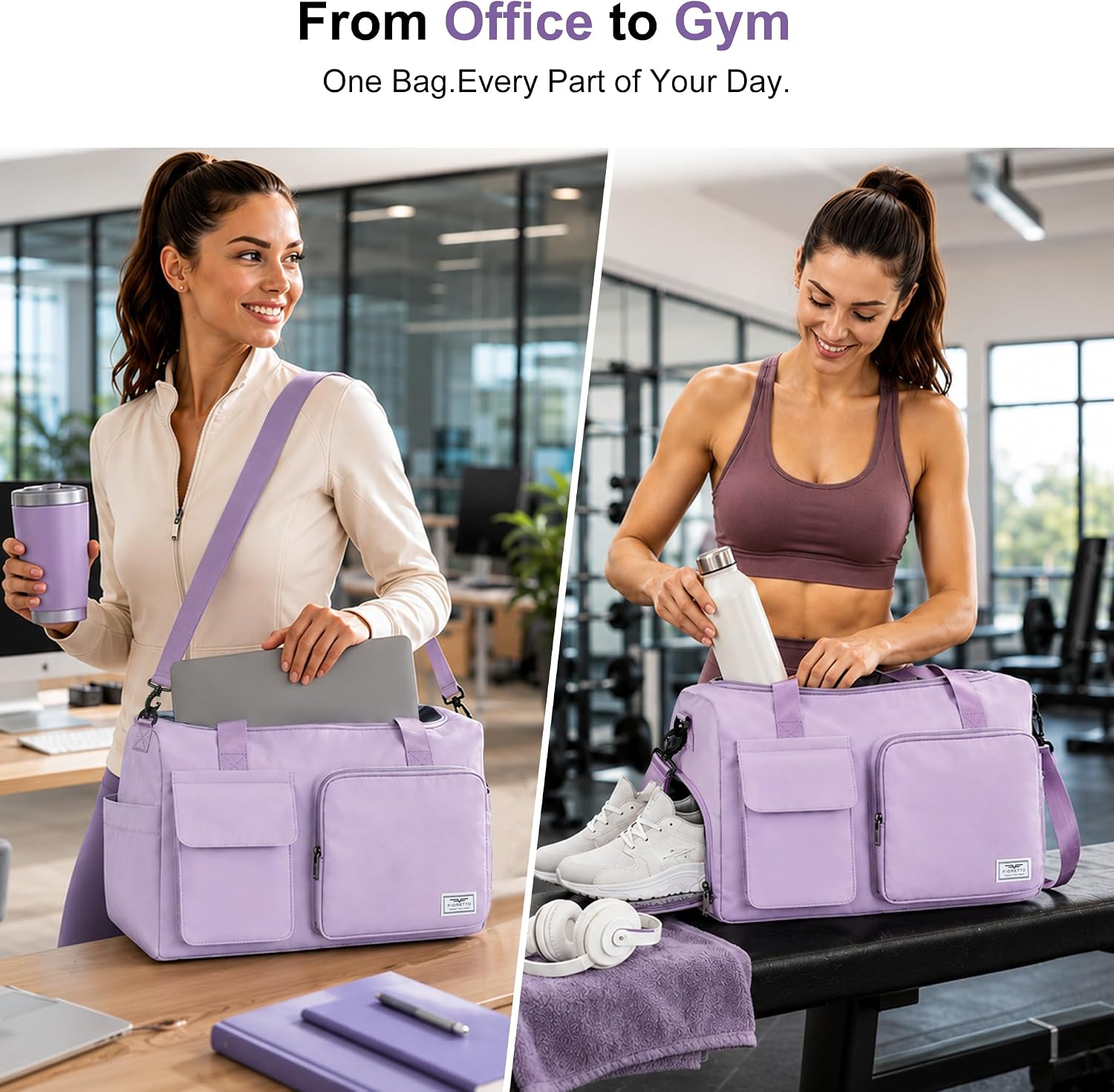 Thumbnail 6 de FIORETTO Women's Gym Duffle Bag 37L