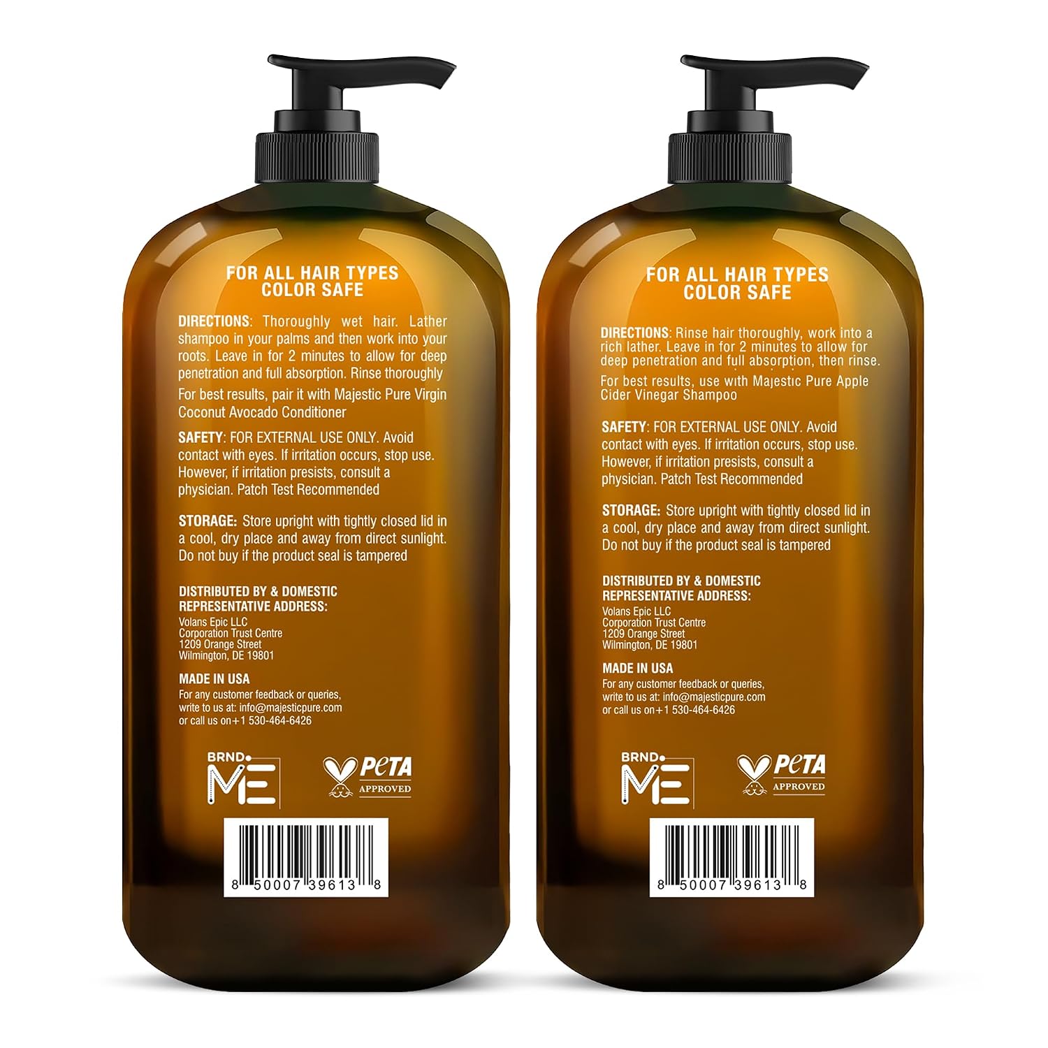 Thumbnail 6 de Majestic Pure Apple Cider Vinegar Shampoo & Avocado Coconut Conditioner Set (Sulfate-Free) – 2 x 16 fl oz