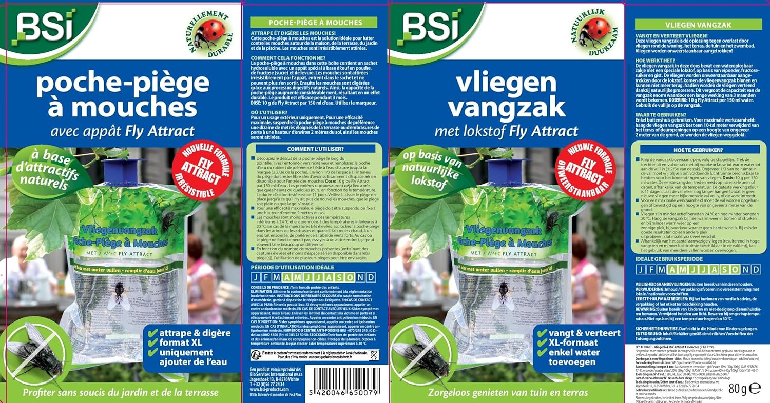Thumbnail 1 de BSI - Poche Piège à Mouches avec Appât – Extérieur, Plastique vert/bleu