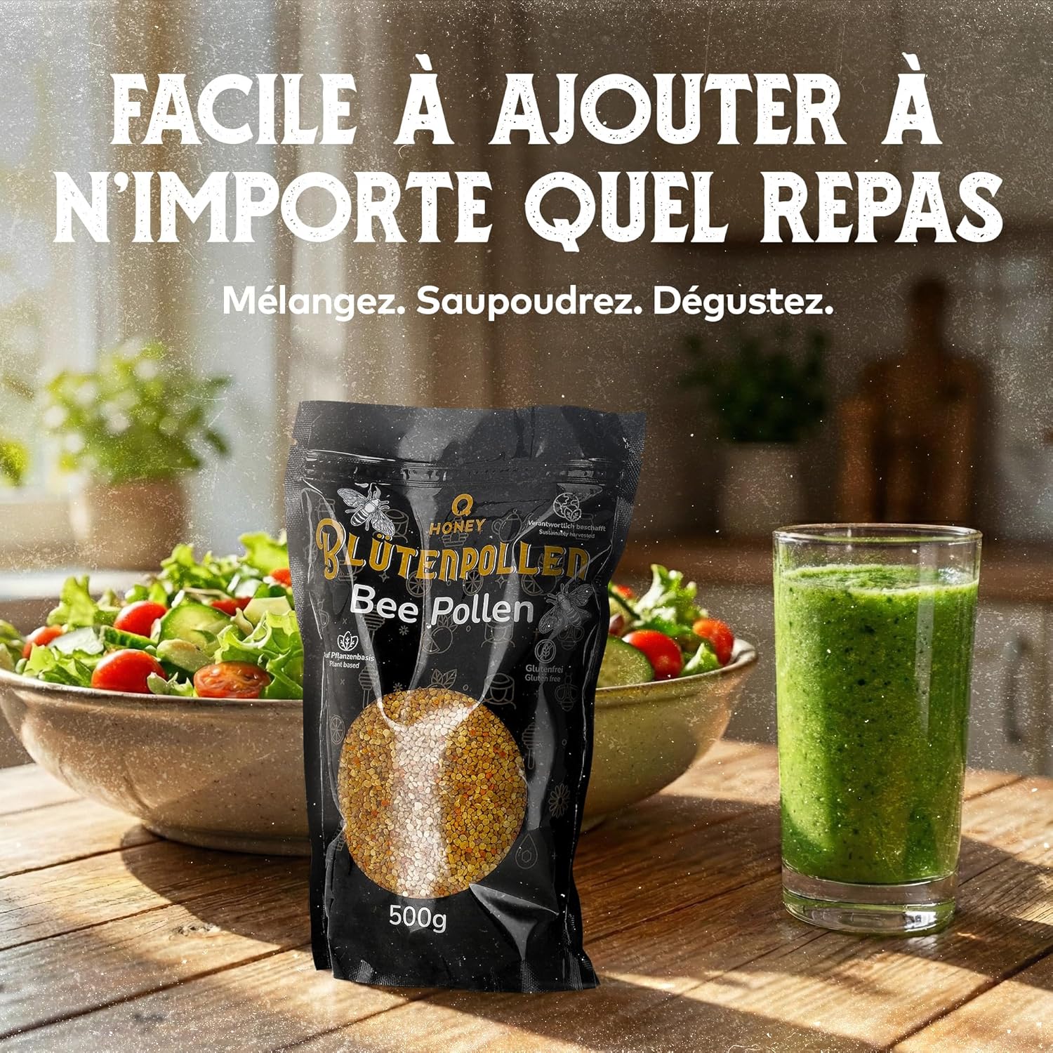 Thumbnail 5 de Pollen d’abeille brut pur 500 g – granules 100 % non transformés, Naturel et sain