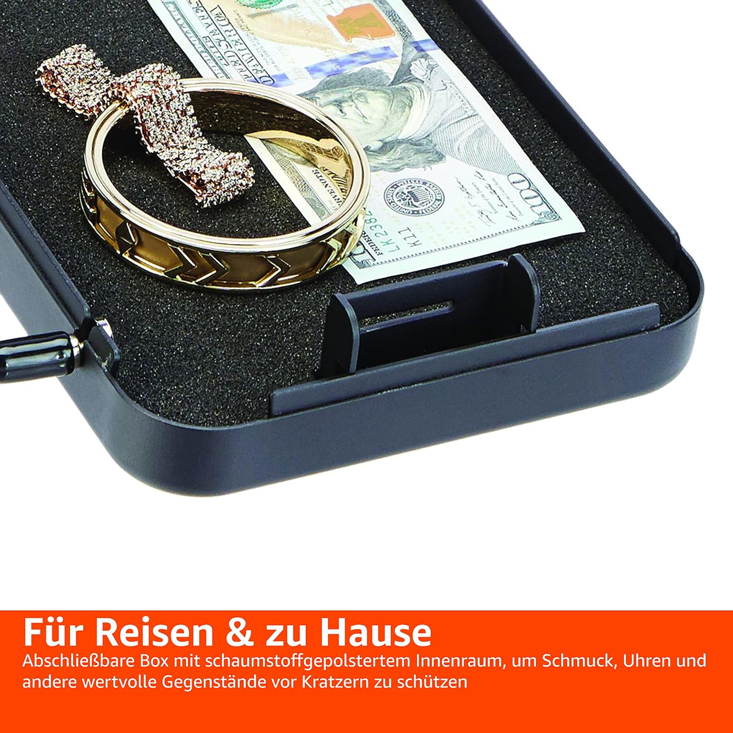 Thumbnail 3 de Amazon Basics Tragbarer Tresor mit Zahlenschloss – Größe L, Schwarz