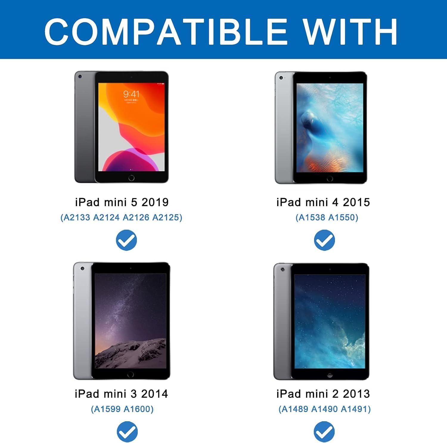 Detalle 2 de BOLELAW Hülle für iPad mini 5 (2019, 5. Generation) 7,9 Zoll – Lila mit Stifthalter und Standfunktion