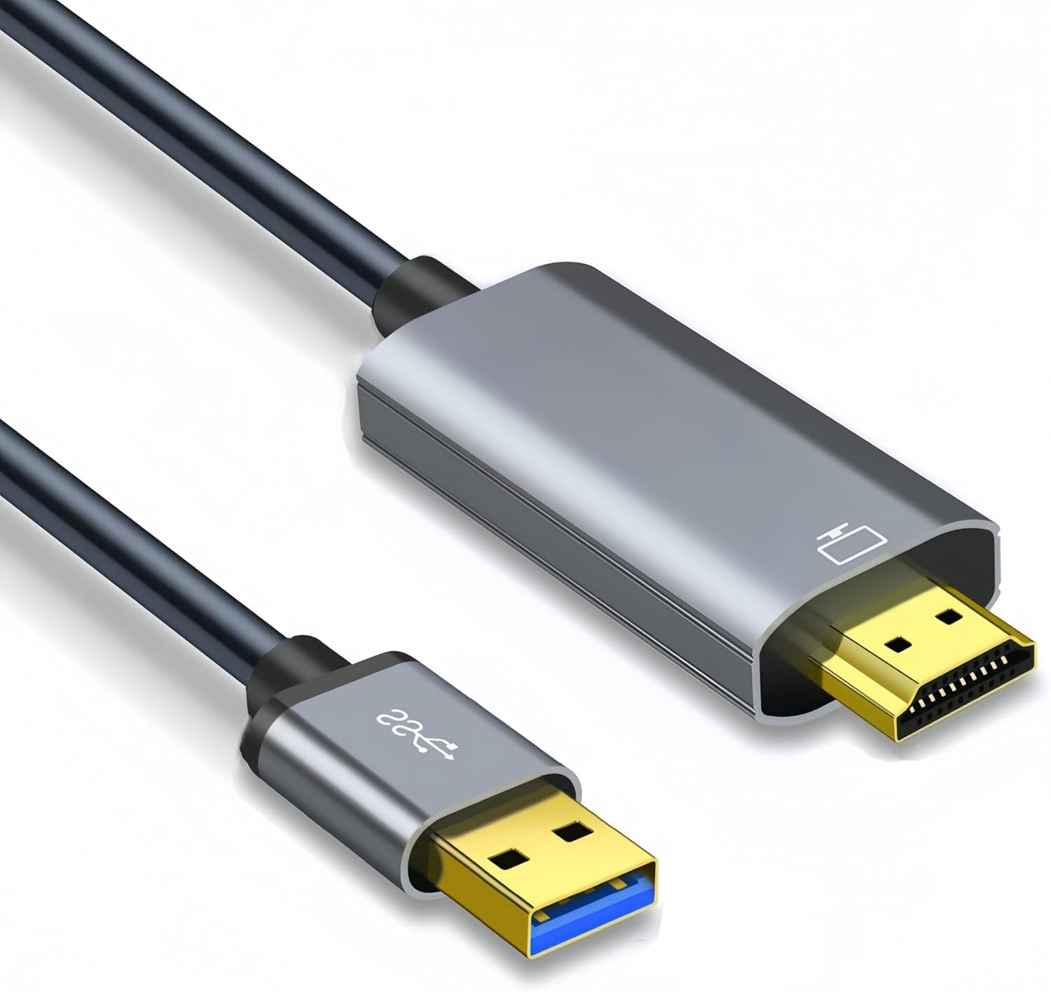 Detalle de USB to HDMI Cable with Built-in Drivers — 1.2m USB 3.0 to HDMI, 1080p Monitor Converter