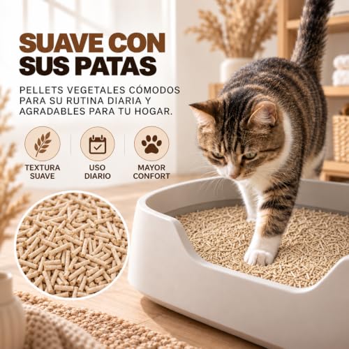Thumbnail 6 de Edipets Arena de Tofu para Gatos | Pack 4 x 10,8 kg (Sin perfume) - Arena aglomerante vegetal