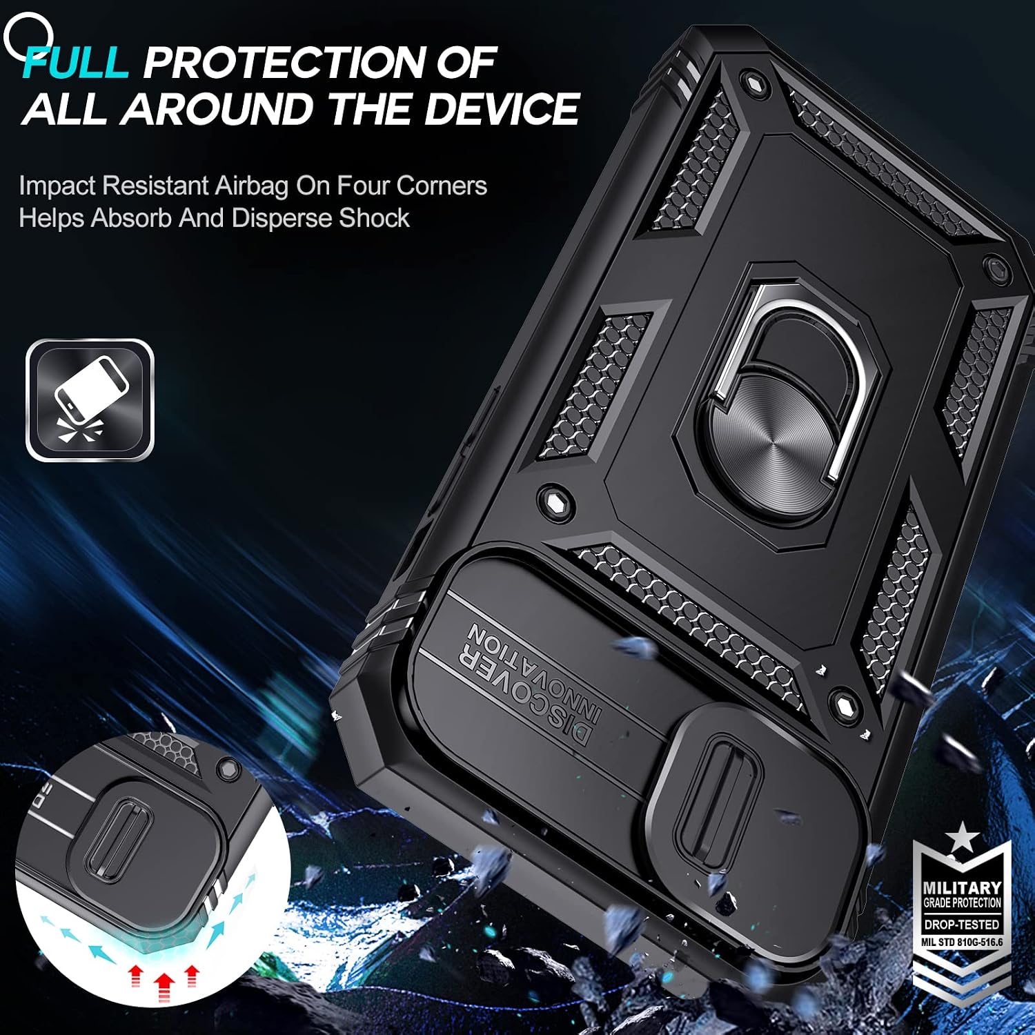 Detalle 2 de LeYi iPhone 14 6.1" Case with Camera Cover