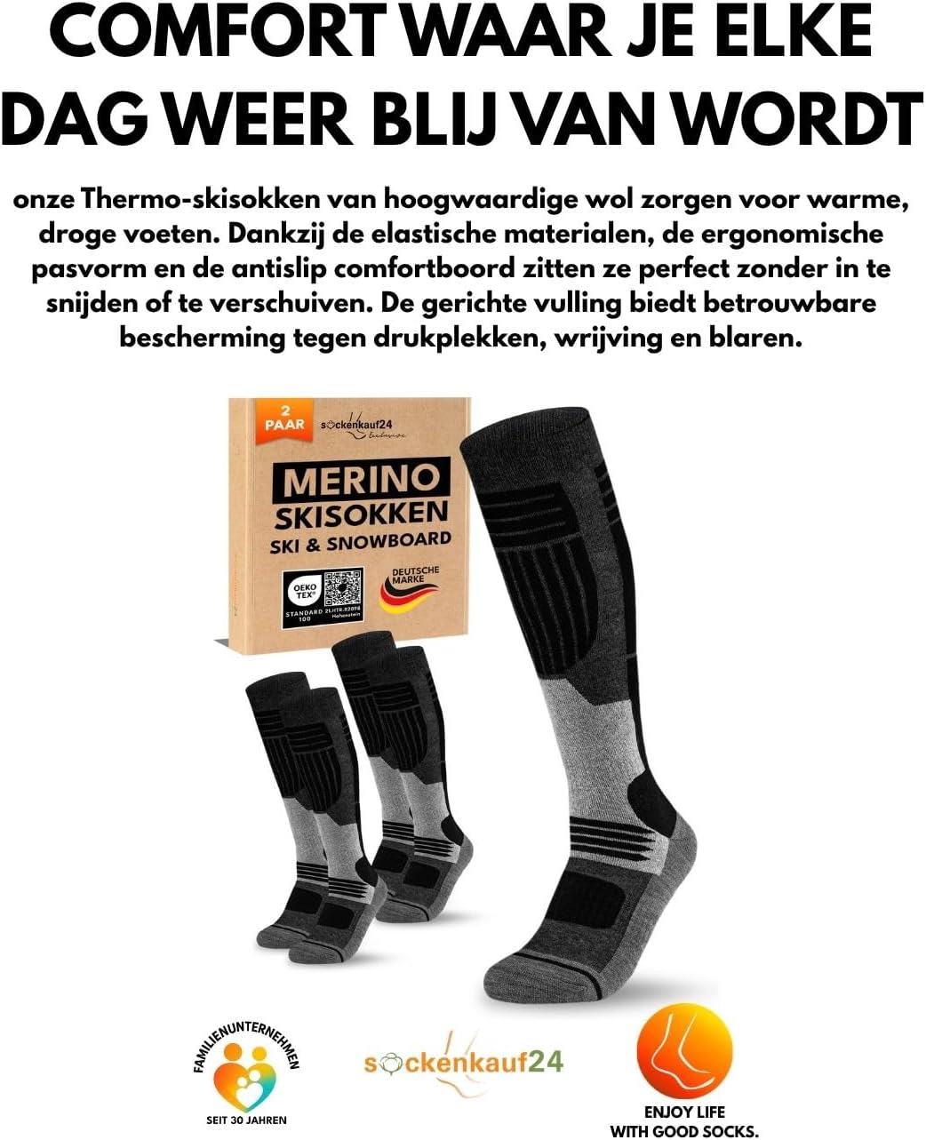 Thumbnail 5 de Merino skisokken voor dames, 2 paar