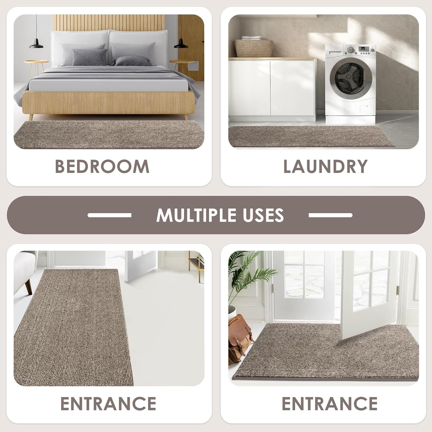 Thumbnail 4 de FCSDETAIL Dirt Trapper Indoor Door Mat 86 x 150 cm – Machine Washable, Non-Slip Entrance Rug