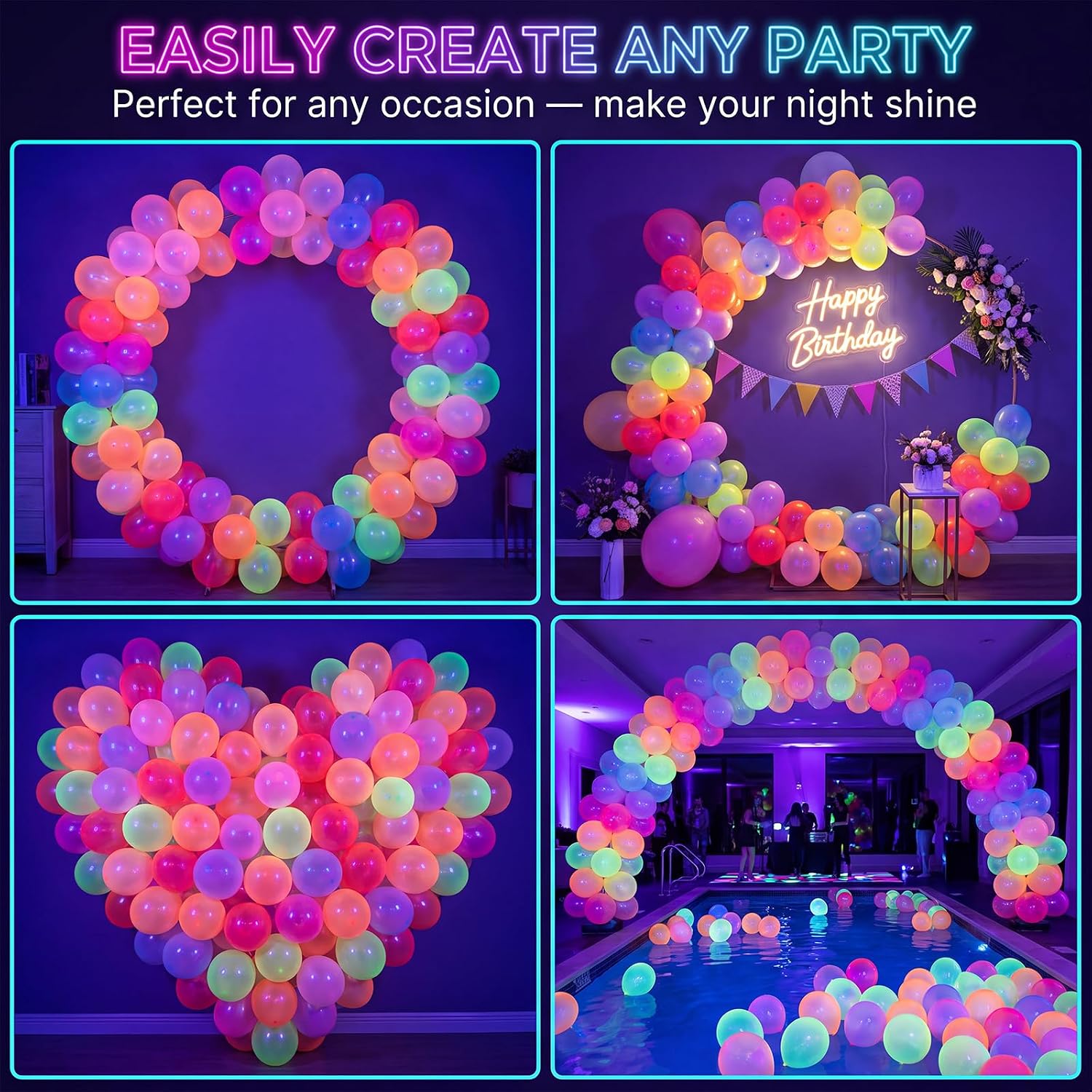 Thumbnail 6 de Circuitoy Neon Latex Balloons, 5-Inch