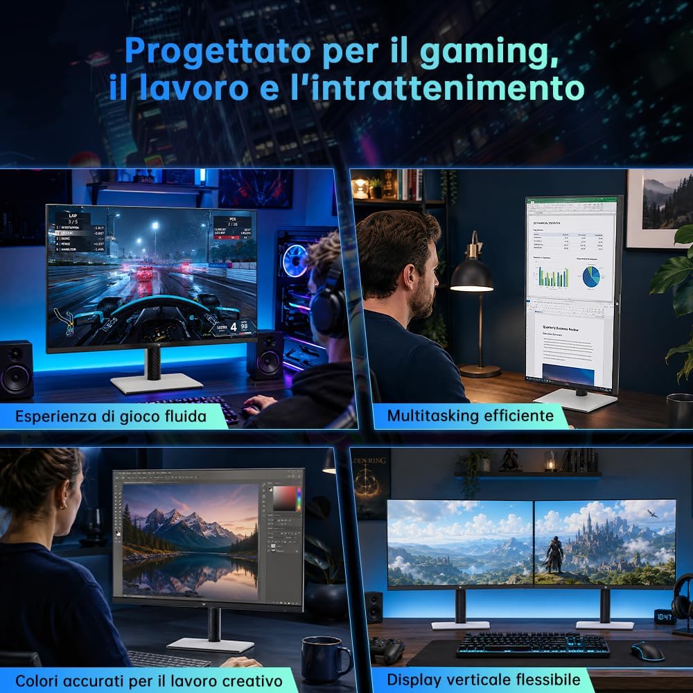 Thumbnail 6 de KTC H27E6S: Monitor Gaming 27" QHD, 240 Hz (275 Hz OC), HDR400, Fast IPS e G-Sync/FreeSync