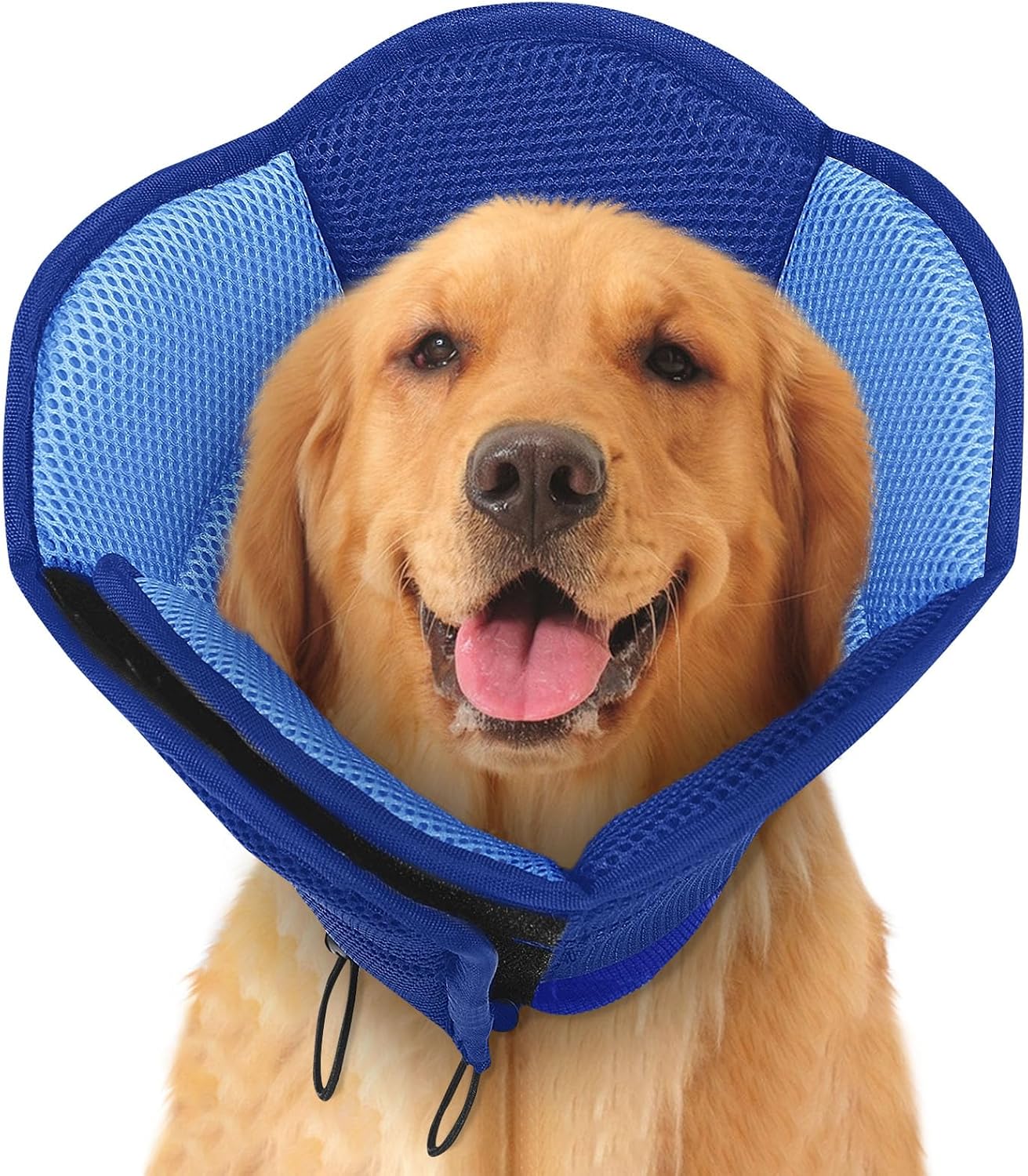 Detalle de SUNFURA 1308-650BQ-DarkBlue-L Soft Dog Recovery Cone, Dark Blue Mesh