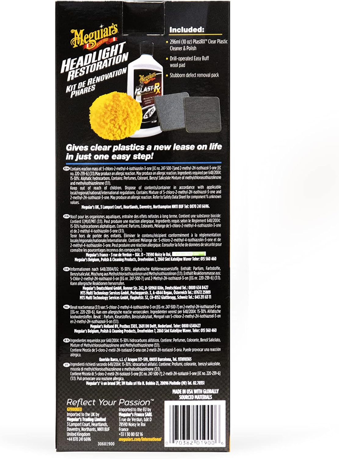 Thumbnail 2 de Meguiar's G1900KEU One-Step Plastic Headlight Restoration Kit review