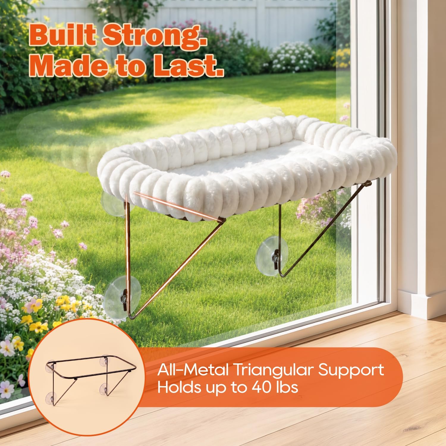 Detalle 2 de Zakkart Cat Window Perch, 40-lb Capacity