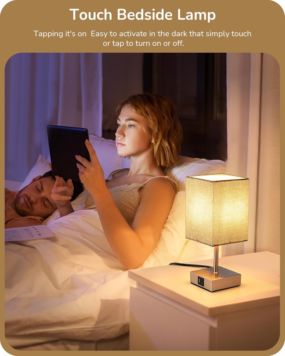 Thumbnail 4 de EDISHINE Bedside Lamps Set of 2
