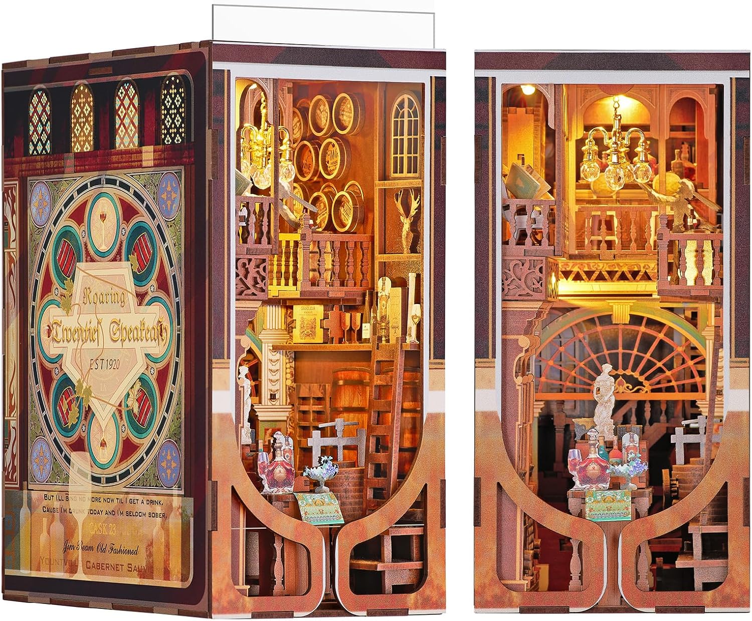 Detalle de MiniCity Book Nook Kit 3D Holzpuzzle für Buchstütze