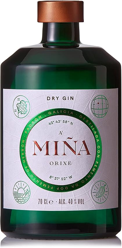 Detalle de A Miña Orixe Ginebra Premium 700 ml 🍸